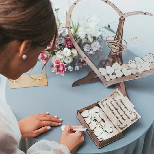 Heart Shape Transparent Wedding Guest Book