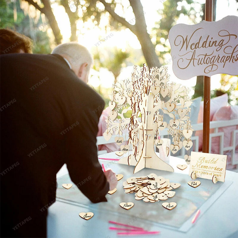 Heart Shape Transparent Wedding Guest Book