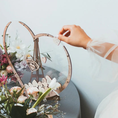 Heart Shape Transparent Wedding Guest Book